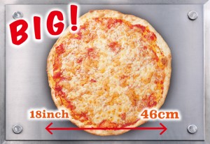 全7種のニューヨークピザは、すべて直径46センチのビッグサイズ