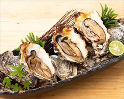 焼き牡蠣(3個)｜築地日本海グランドメニュー