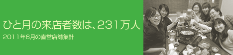 ひと月の来店者数は、231万人