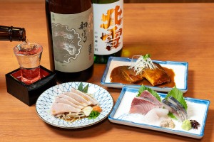 「旬メニュー」に合わせた日本酒2種類を厳選