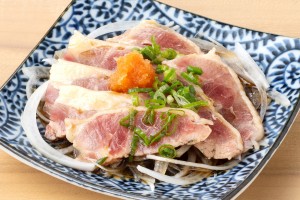 ひね鶏湯引きぽん酢（480円）