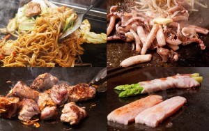 各種鉄板焼きも豊富なラインナップ