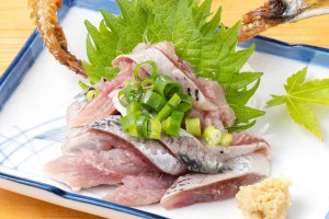 鰯 薄造り 又は たたき（480円）