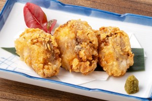 ふぐ唐揚げ 柚子胡椒添え（680円）