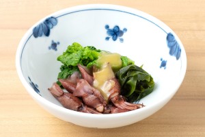 ホタルイカと菜の花の酢味噌和え