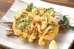 桜海老と菜の花のかき揚げ（550円）