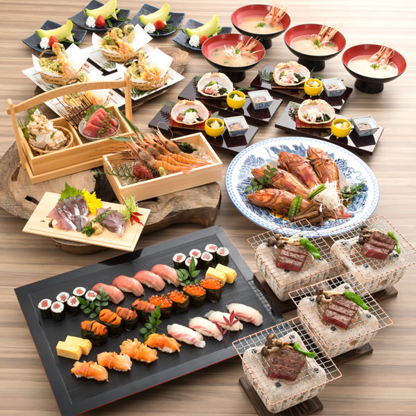 おじぱん宴会編2体セット 公式】寿司・和食 築地日本海 蒲田店 宴会メニューご案内