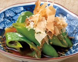 万願寺唐辛子薄出汁浸し｜東京酒BAL　塩梅グランドメニュー