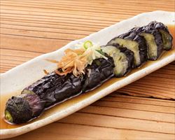 長茄子の冷や浸し｜東京酒BAL　塩梅グランドメニュー