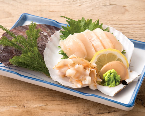 活 帆立貝刺し
