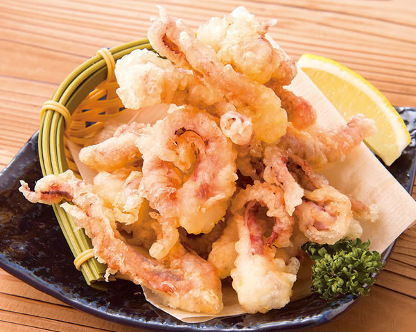 山盛りイカ下足天