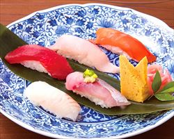 寿司盛り合わせ　5貫・貝汁付｜大庄水産北海道版グランドメニュー