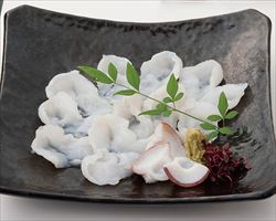 北海たこお造り　梅肉・磯塩添え｜日本海庄やグランドメニュー