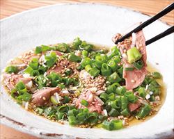 鶏レバ葱塩たたき｜庄や大型店グランドメニュー