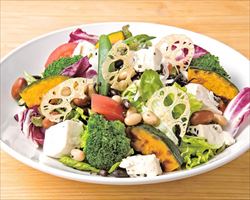 こだわり豆腐の緑黄色健康サラダ｜庄や大型店グランドメニュー
