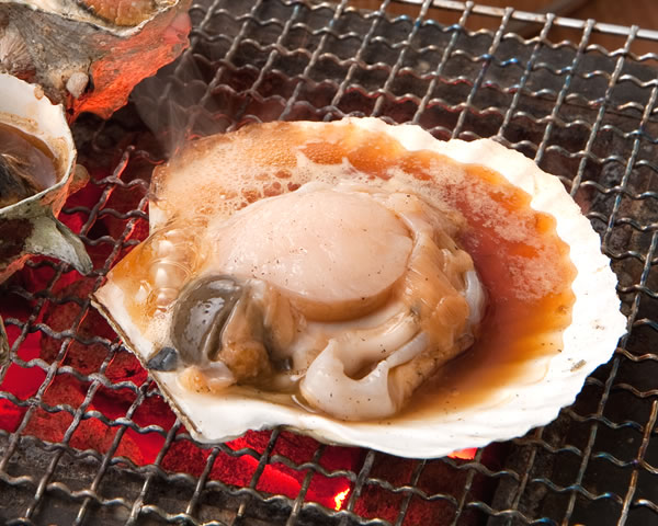 【旬の貝焼き10月~3月】北海活帆立 網焼き