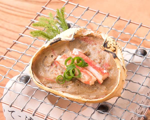 蟹味噌甲羅　七輪焼き